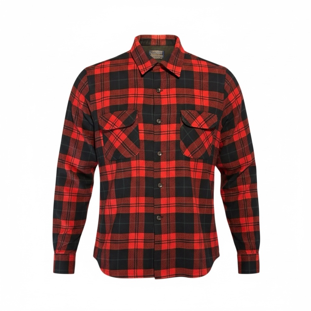 Vintage 1970’s Pendleton 100% Wool Plaid Men's Shirt